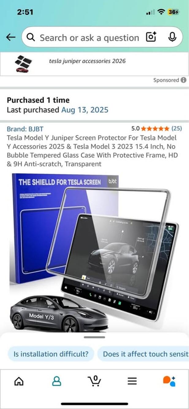 Tesla screen protector